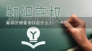 商标注册需要注意什么？