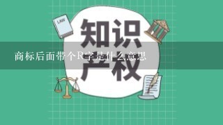 商标后面带个R字是什么意思