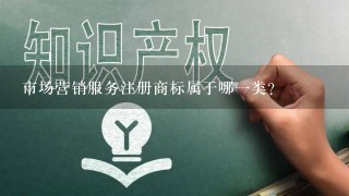 市场营销服务注册商标属于哪1类？