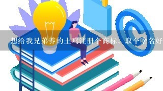 想给我兄弟养的土鸡注册个商标，取个啥名好