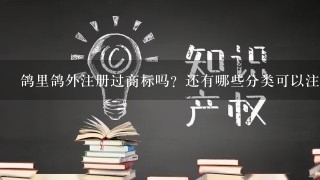 鸽里鸽外注册过商标吗？还有哪些分类可以注册？