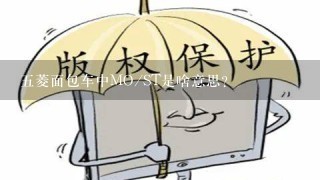 5菱面包车中MO/ST是啥意思？