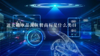 速卖通水晶泥注册商标是什么类目