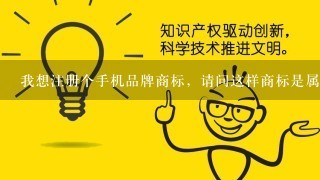 我想注册个手机品牌商标，请问这样商标是属于什么类