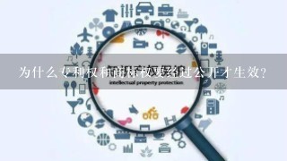 为什么专利权和商标权要经过公开才生效？