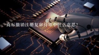 商标撤销注册复审待审中什么意思？