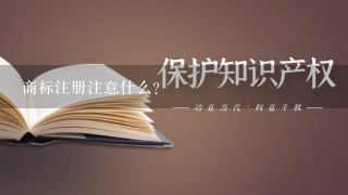 商标注册注意什么？