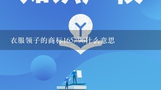 衣服领子的商标165/96什么意思