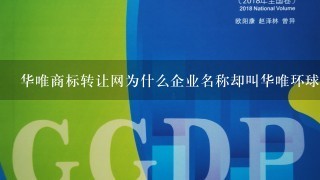 华唯商标转让网为什么企业名称却叫华唯环球？