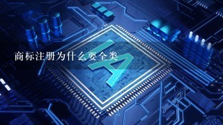 商标注册为什么要全类