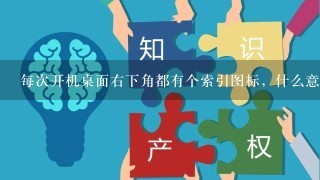 每次开机桌面右下角都有个索引图标，什么意思？怎么去掉？