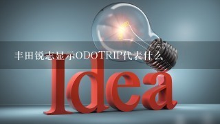 丰田锐志显示ODOTRIP代表什么