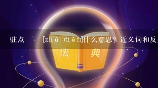 驻点 [zhù diǎn]什么意思？近义词和反义词是