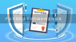 产品专利权及公司的商标权会计分录