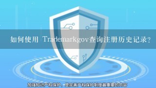 如何使用 Trademarkgov查询注册历史记录?